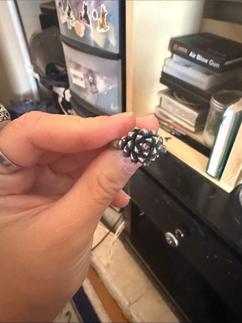 Silver Flower Statement Ring